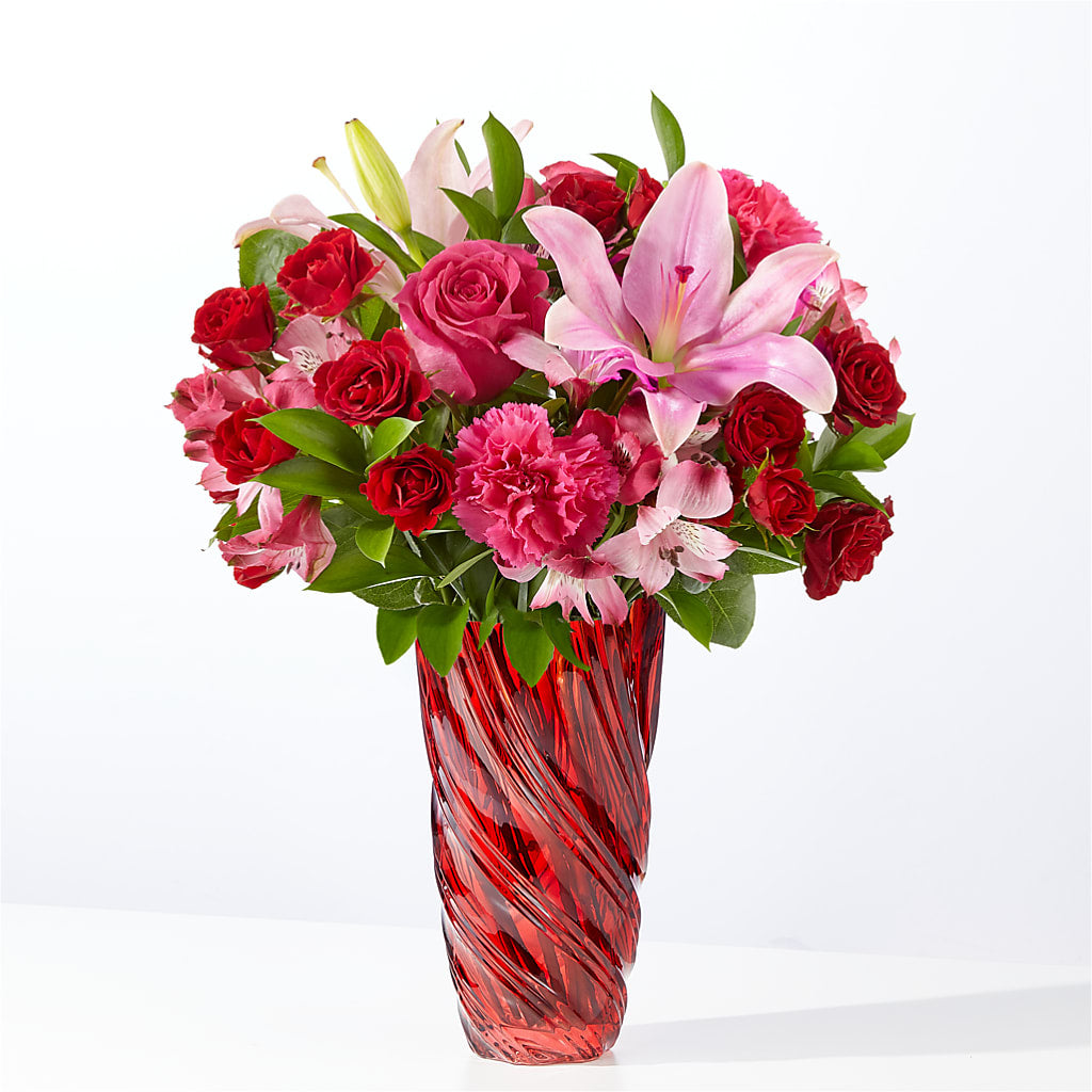 In Love Bouquet with Luxe Swirl Vase – FLEUR D'AMOUR, Huntersville NC