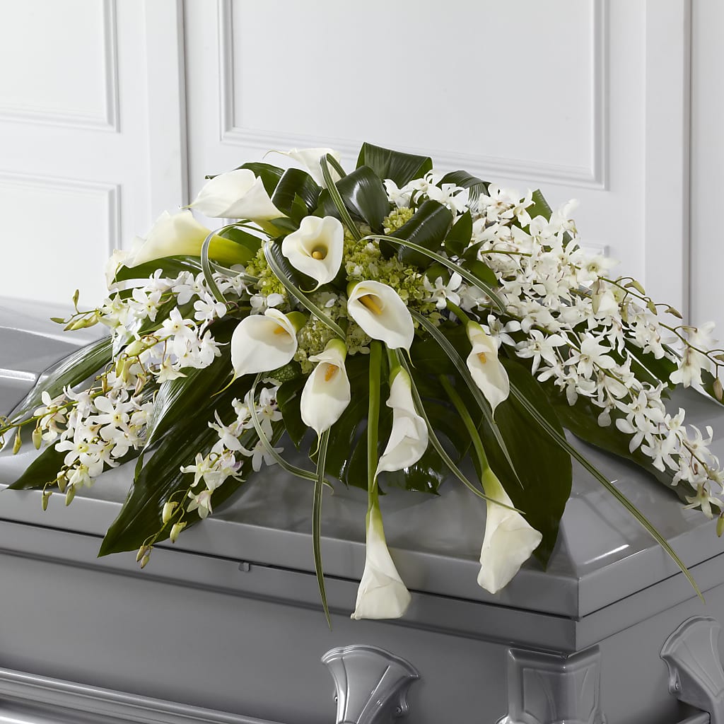 Angel Wings Casket Spray – FLEUR D'AMOUR, Huntersville NC