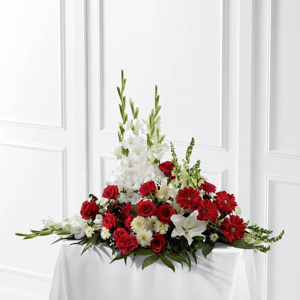 Crimson & White Arrangement – FLEUR D'AMOUR, Huntersville NC