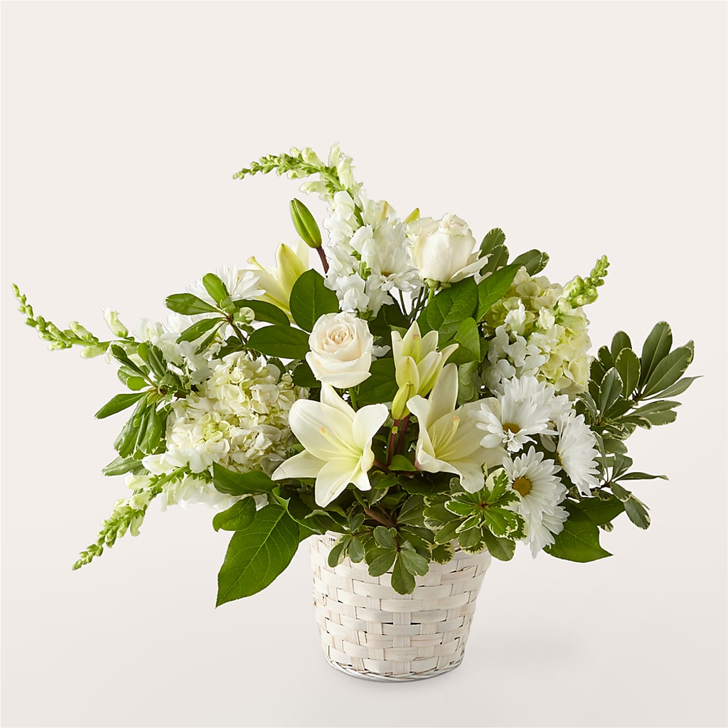 Ivory Elegance Floral Basket – FLEUR D'AMOUR, Huntersville NC