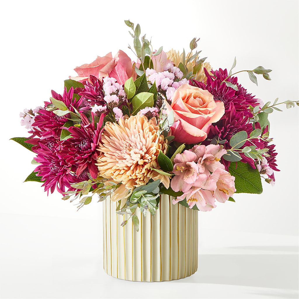 Berry Cobbler Bouquet with Ivory Vase – FLEUR D'AMOUR, Huntersville NC
