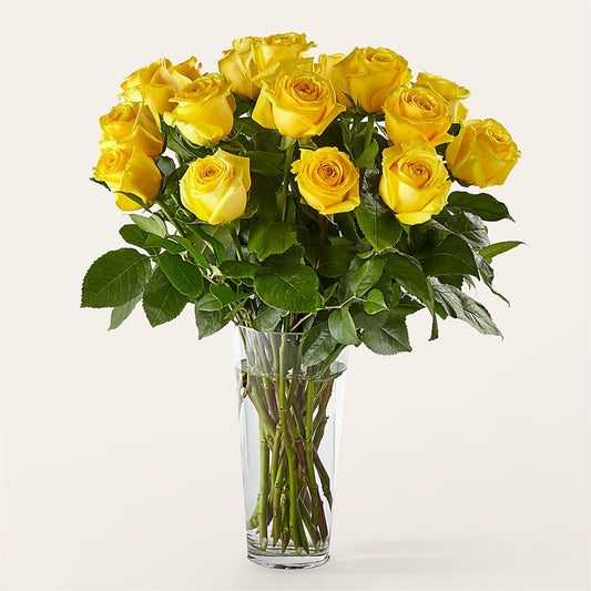 Long Stem Yellow Rose Bouquet – FLEUR D'AMOUR, Huntersville NC