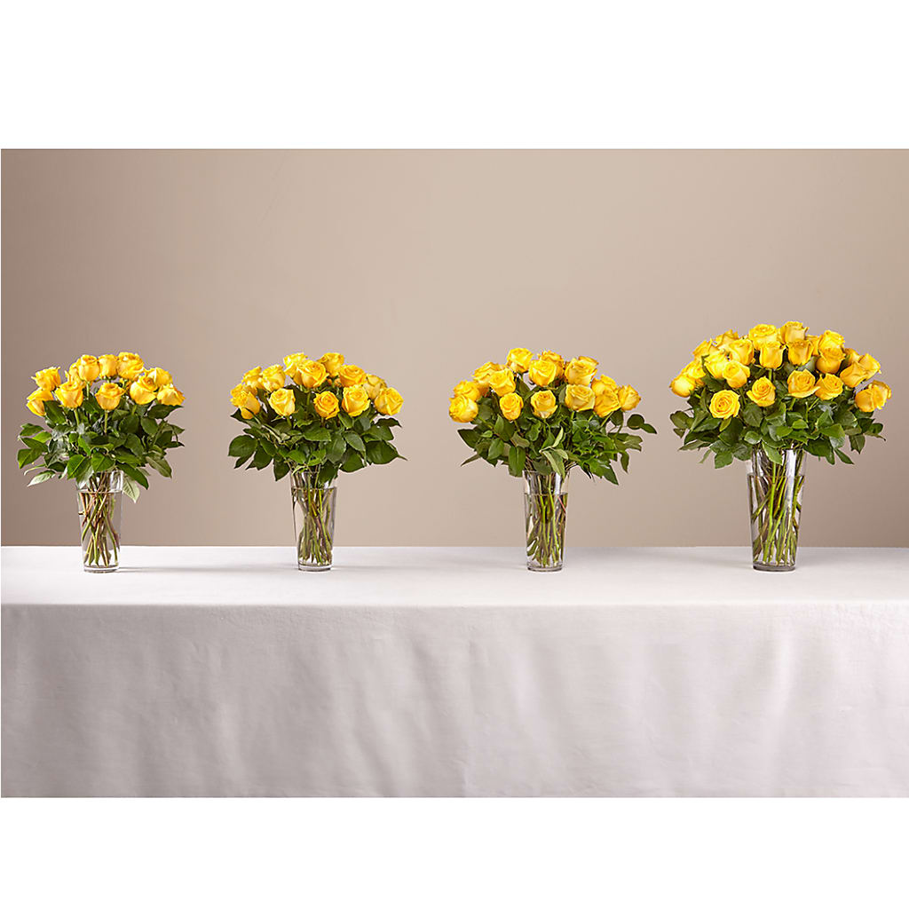 Long Stem Yellow Rose Bouquet – FLEUR D'AMOUR, Huntersville NC
