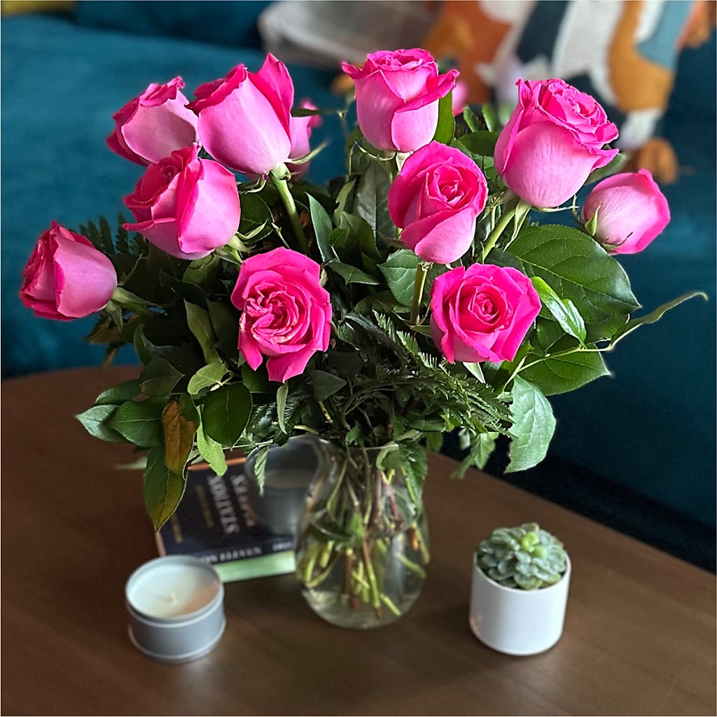 Long Stem Pink Rose Bouquet – FLEUR D'AMOUR, Huntersville NC
