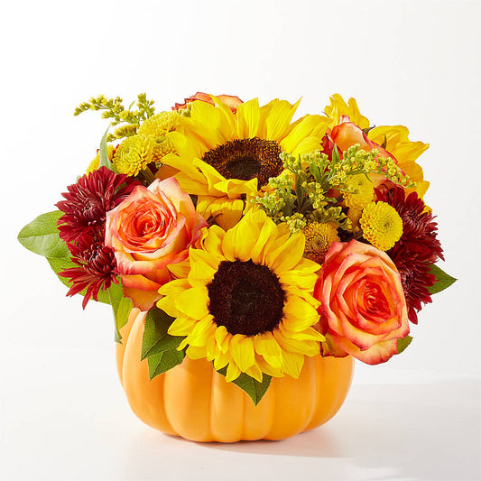 Golden Gourd Pumpkin Bouquet – FLEUR D'AMOUR, Huntersville NC