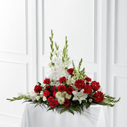 Crimson & White Arrangement – FLEUR D'AMOUR, Huntersville NC