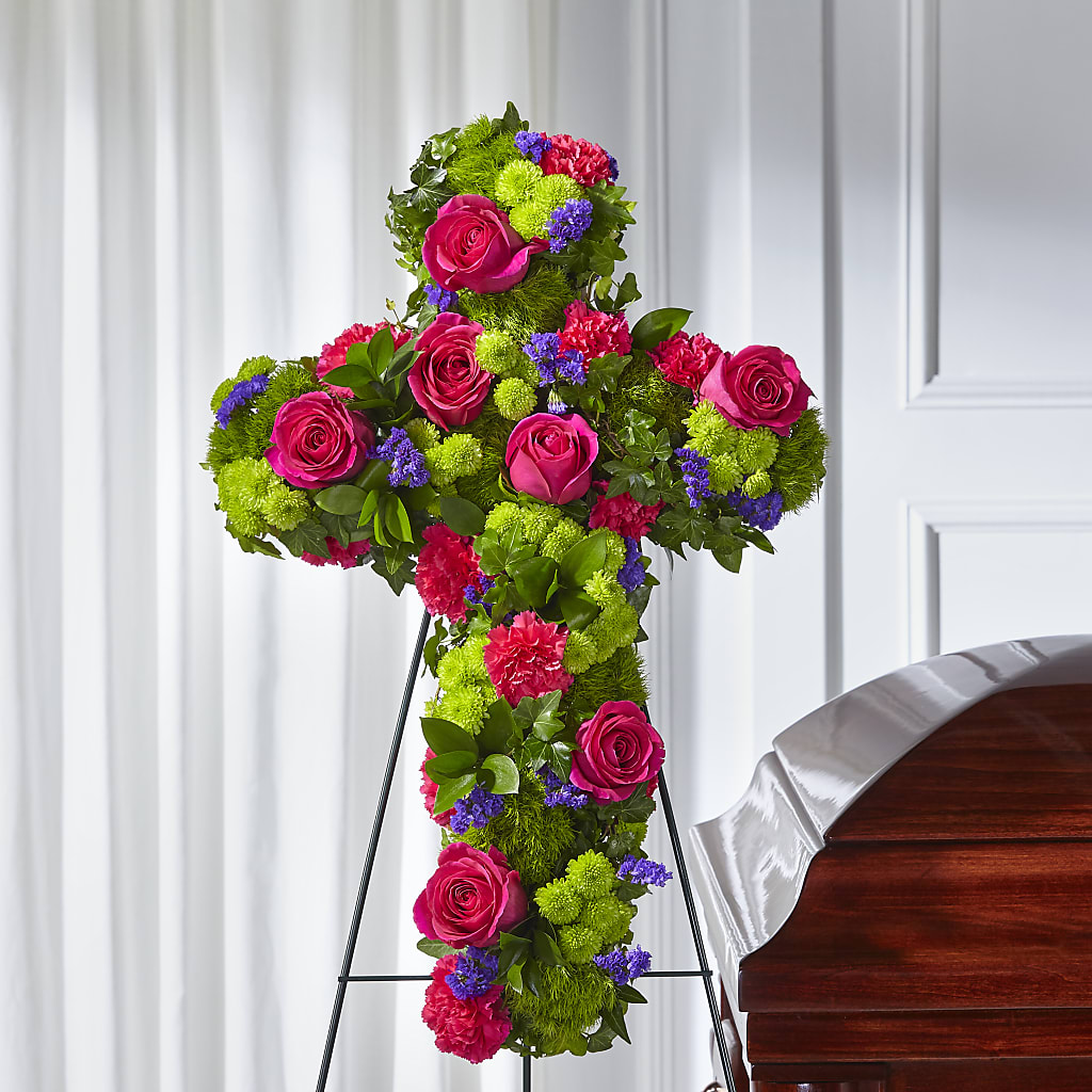 Tribute Rose Floral Cross – FLEUR D'AMOUR, Huntersville NC