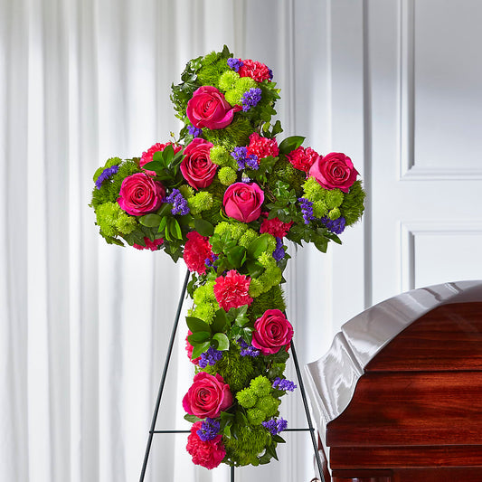 Tribute Rose Floral Cross – FLEUR D'AMOUR, Huntersville NC