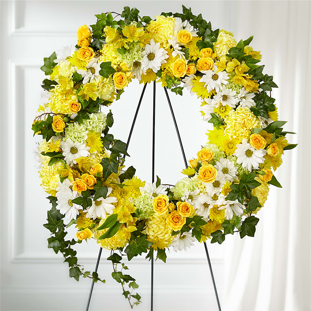 Golden Remembrance Wreath – FLEUR D'AMOUR, Huntersville NC