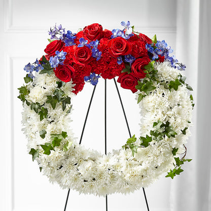 Patriotic Passion Wreath – FLEUR D'AMOUR, Huntersville NC