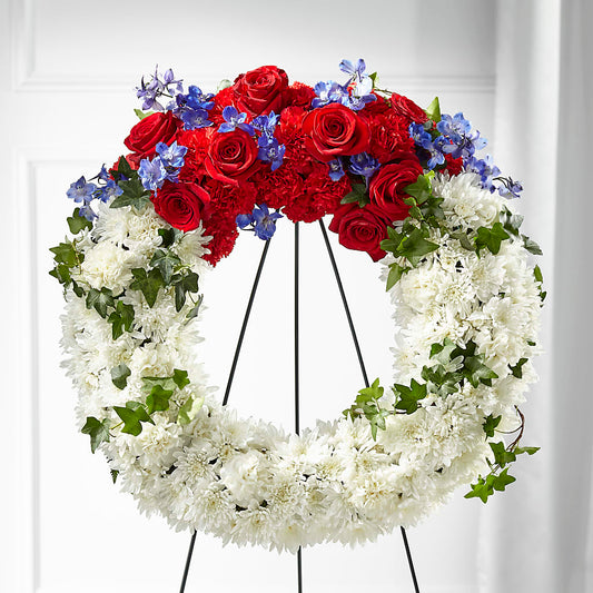 Patriotic Passion Wreath – FLEUR D'AMOUR, Huntersville NC