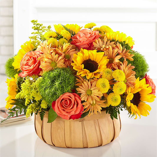 Harvest Sunflower Basket – FLEUR D'AMOUR, Huntersville NC