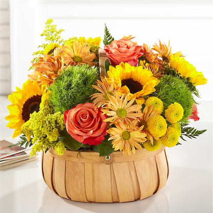 Harvest Sunflower Basket – FLEUR D'AMOUR, Huntersville NC
