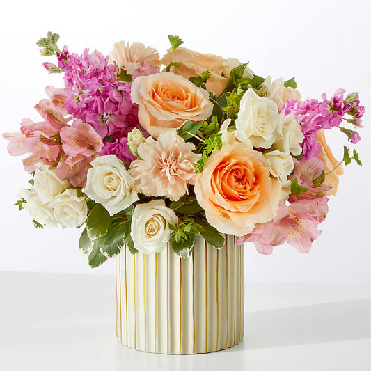 Paradise Bouquet with Ivory Vase – FLEUR D'AMOUR, Huntersville NC