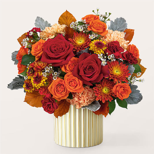 Merlot Bouquet with Ivory Vase – FLEUR D'AMOUR, Huntersville NC