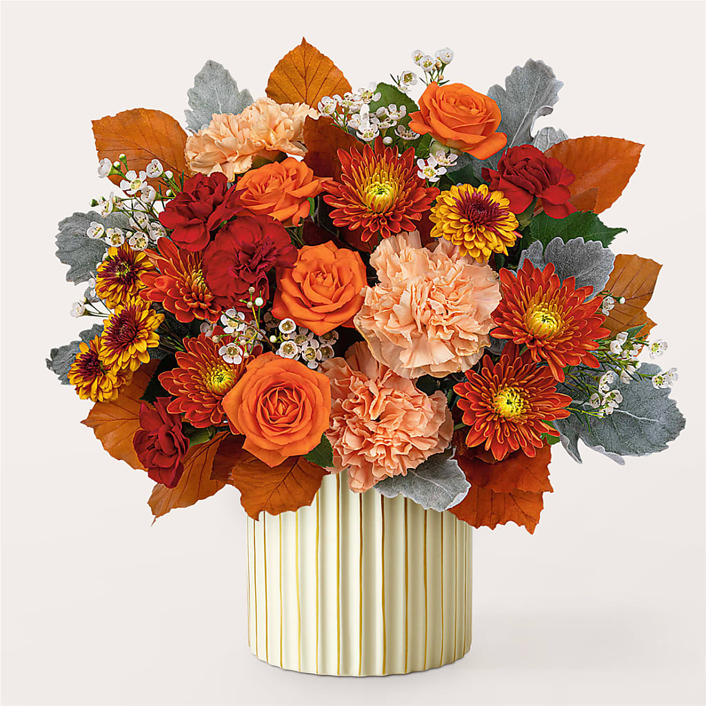Merlot Bouquet with Ivory Vase – FLEUR D'AMOUR, Huntersville NC