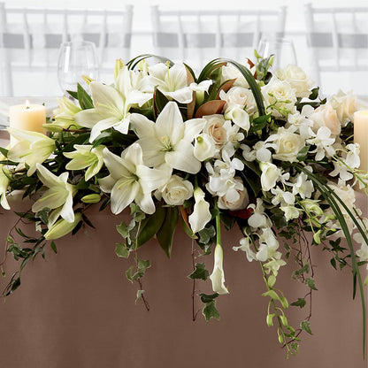 White Linen Arrangement – FLEUR D'AMOUR, Huntersville NC