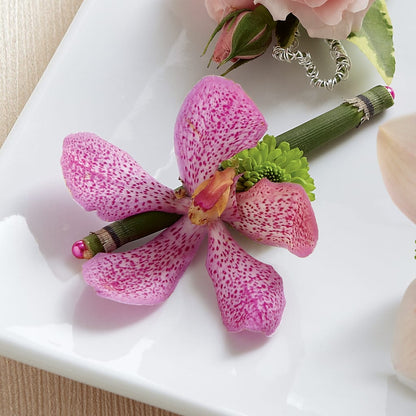 Pink Mokara Boutonniere – FLEUR D'AMOUR, Huntersville NC