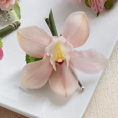 Pink Cymbidium Boutonniere – FLEUR D'AMOUR, Huntersville NC