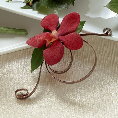 Red Mokara Boutonniere – FLEUR D'AMOUR, Huntersville NC