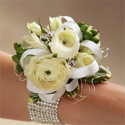 White Wedding Corsage – FLEUR D'AMOUR, Huntersville NC
